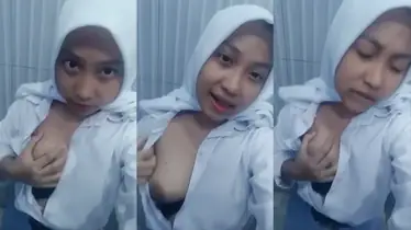 ABG SMA Berhijab Nekat Pamer Nenen Viral Terbaru